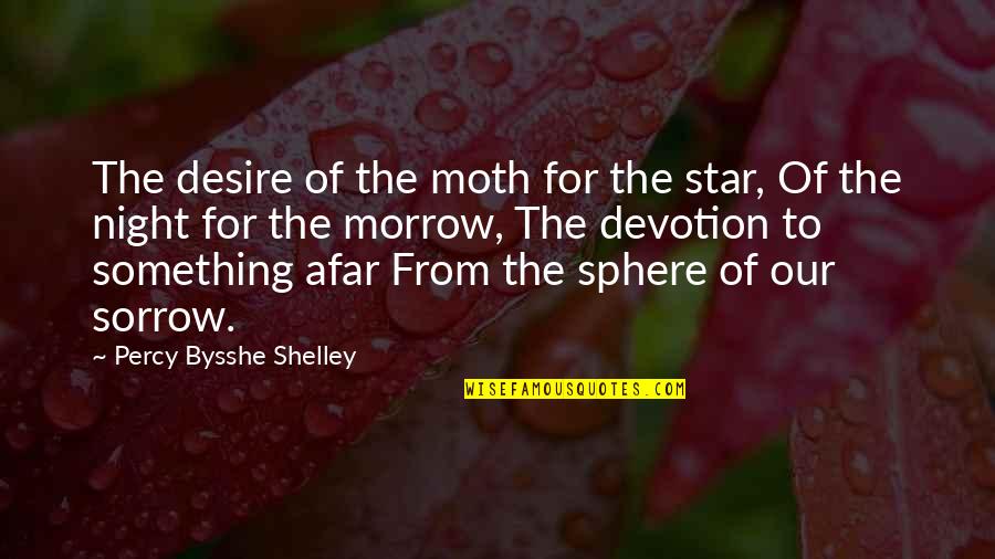 Afar Quotes By Percy Bysshe Shelley: The desire of the moth for the star,