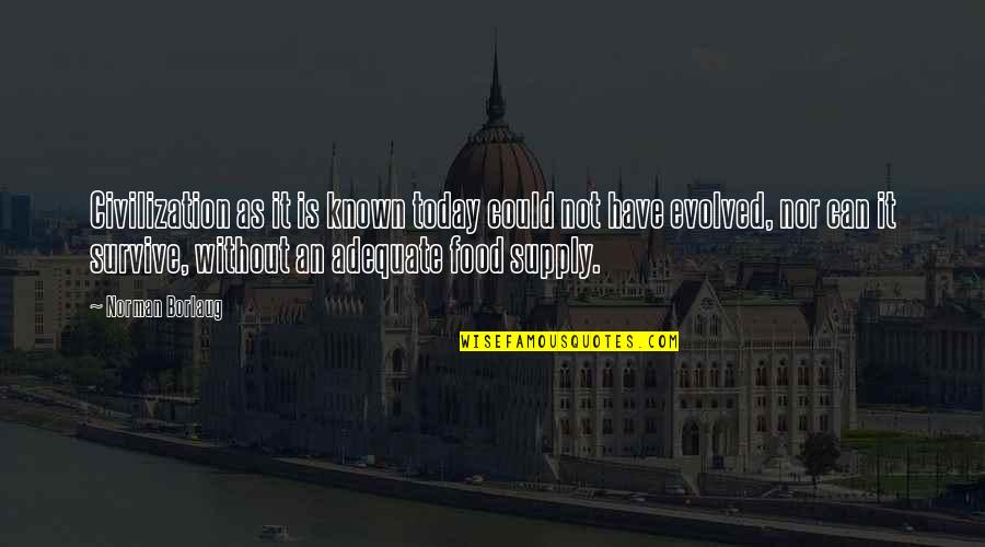 Afery Quotes By Norman Borlaug: Civilization as it is known today could not Afery Quotes By Norman Borlaug: Civilization as it is known today could not