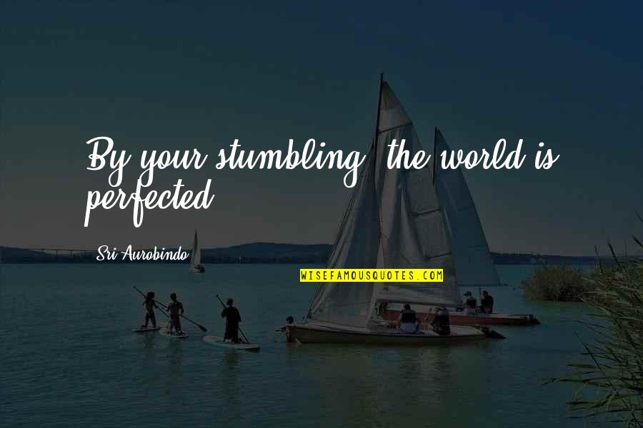 Affectation In A Sentence Quotes By Sri Aurobindo: By your stumbling, the world is perfected.