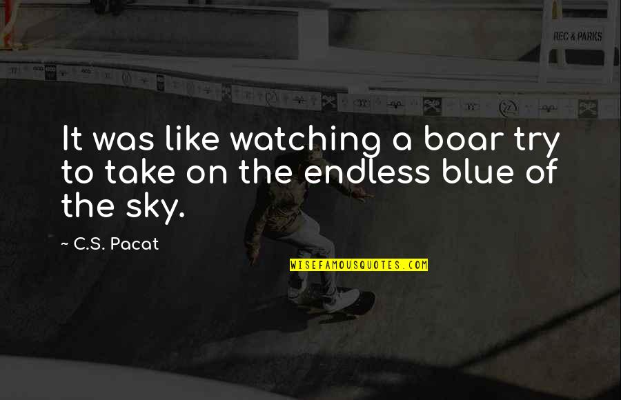Affective Domain Quotes By C.S. Pacat: It was like watching a boar try to