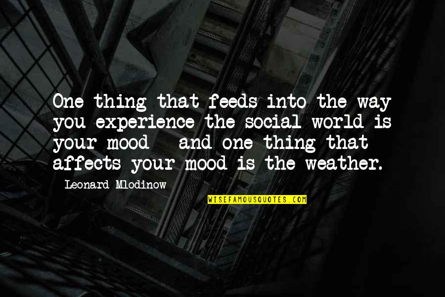 Affects Quotes By Leonard Mlodinow: One thing that feeds into the way you