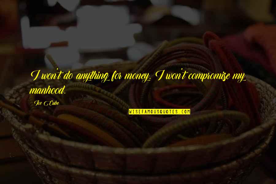 Affinities Tagaytay Quotes By Ice Cube: I won't do anything for money. I won't