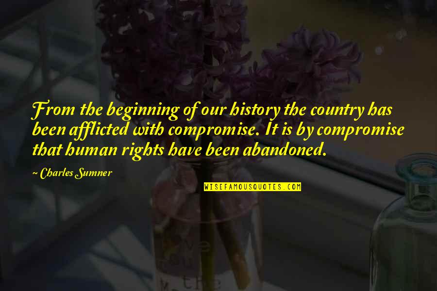 Afflicted Quotes By Charles Sumner: From the beginning of our history the country