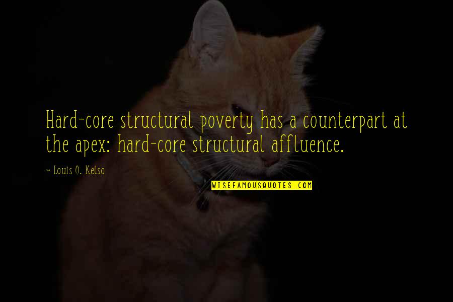 Affluence Quotes By Louis O. Kelso: Hard-core structural poverty has a counterpart at the Affluence Quotes By Louis O. Kelso: Hard-core structural poverty has a counterpart at the