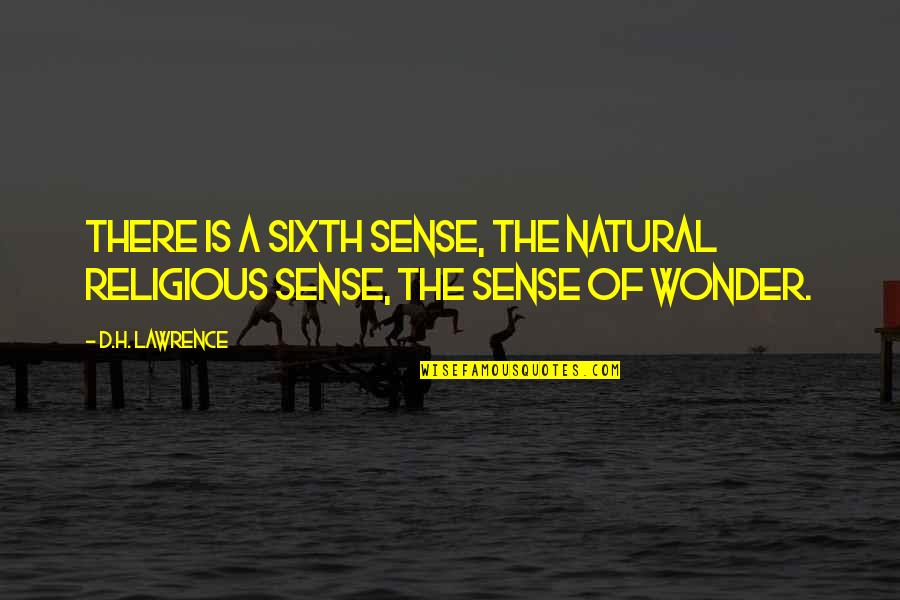 Afishing Quotes By D.H. Lawrence: There is a sixth sense, the natural religious