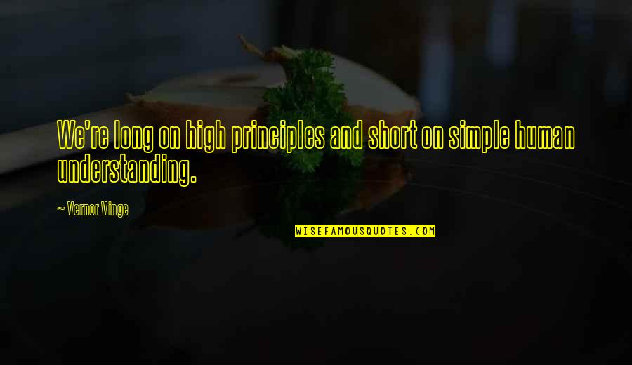 Afiuni Quotes By Vernor Vinge: We're long on high principles and short on