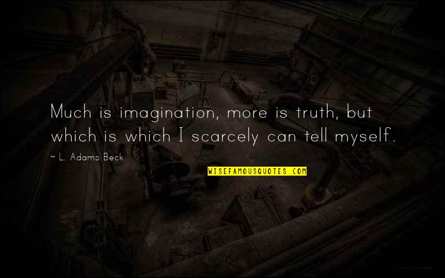 Afl Football Motivational Quotes By L. Adams Beck: Much is imagination, more is truth, but which