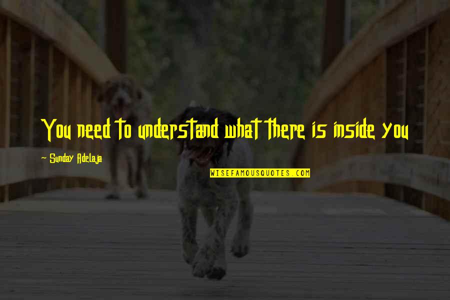 Aflojalo Quotes By Sunday Adelaja: You need to understand what there is inside