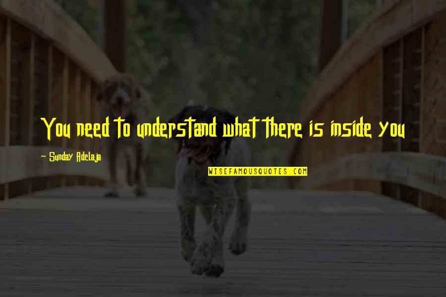 Aflojalo Quotes By Sunday Adelaja: You need to understand what there is inside Aflojalo Quotes By Sunday Adelaja: You need to understand what there is inside