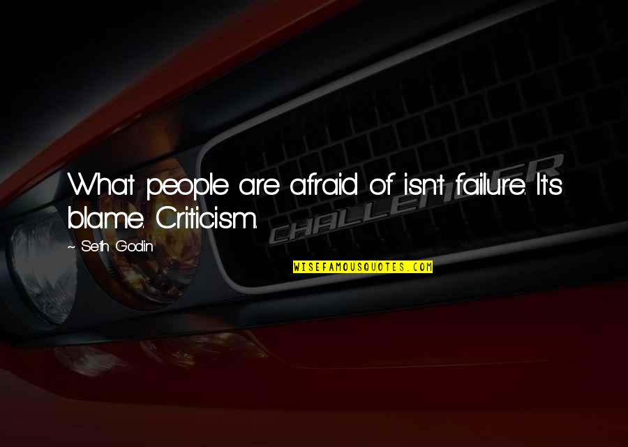 Afraid Of Failure Quotes By Seth Godin: What people are afraid of isn't failure. It's