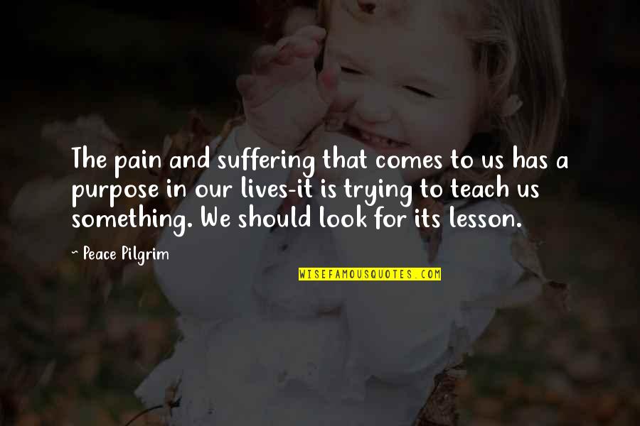 Afraid Of Losing Someone You Love Quotes By Peace Pilgrim: The pain and suffering that comes to us