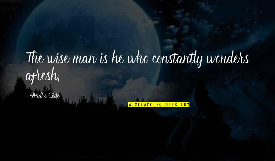 Afresh Quotes By Andre Gide: The wise man is he who constantly wonders