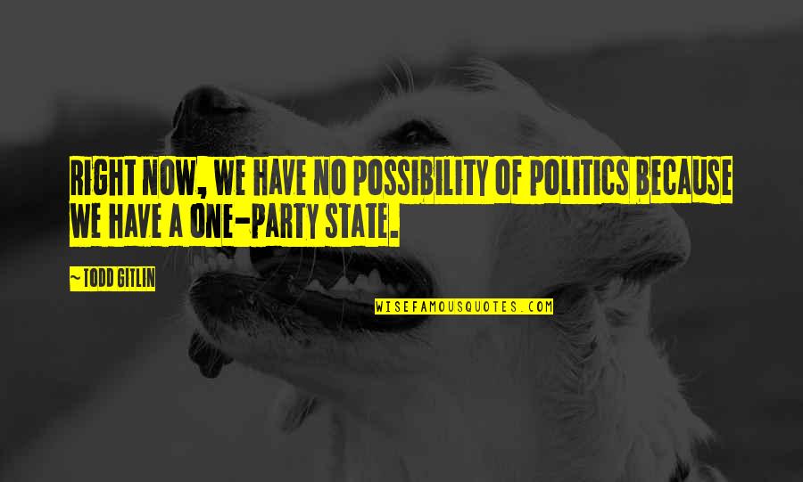 Afrofuturism Music Quotes By Todd Gitlin: Right now, we have no possibility of politics