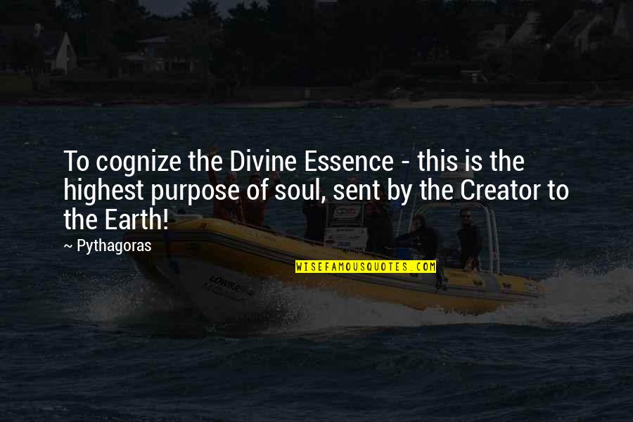 Afrothunder678 Quotes By Pythagoras: To cognize the Divine Essence - this is