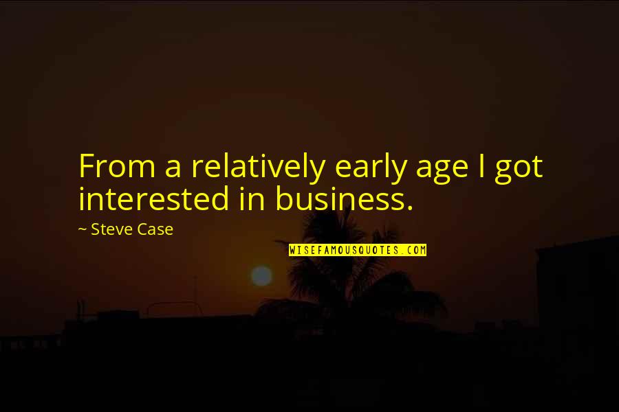 Afroz Financial Quotes By Steve Case: From a relatively early age I got interested