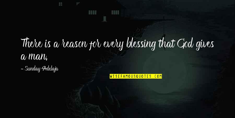 Aftab Pureval Quotes By Sunday Adelaja: There is a reason for every blessing that Aftab Pureval Quotes By Sunday Adelaja: There is a reason for every blessing that