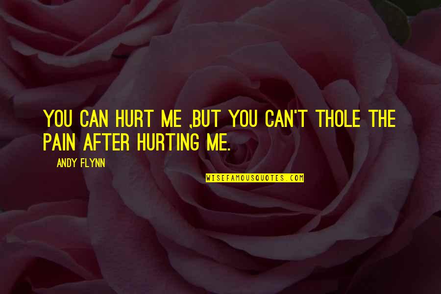 After All The Pain Quotes By Andy Flynn: You can hurt me ,but you can't thole