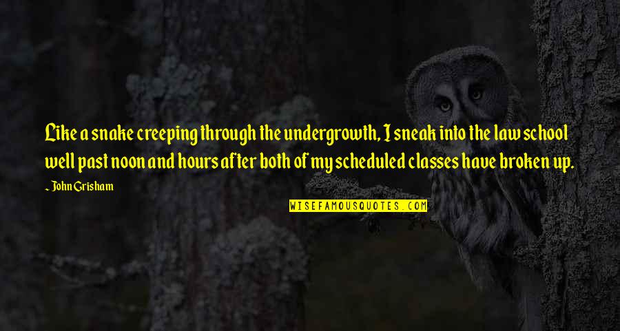 After Hours Quotes By John Grisham: Like a snake creeping through the undergrowth, I