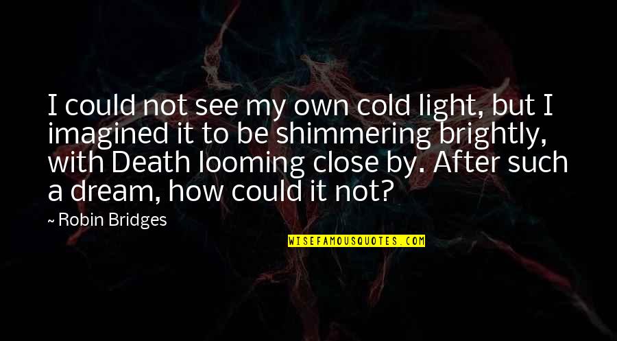 After Not Quotes By Robin Bridges: I could not see my own cold light,