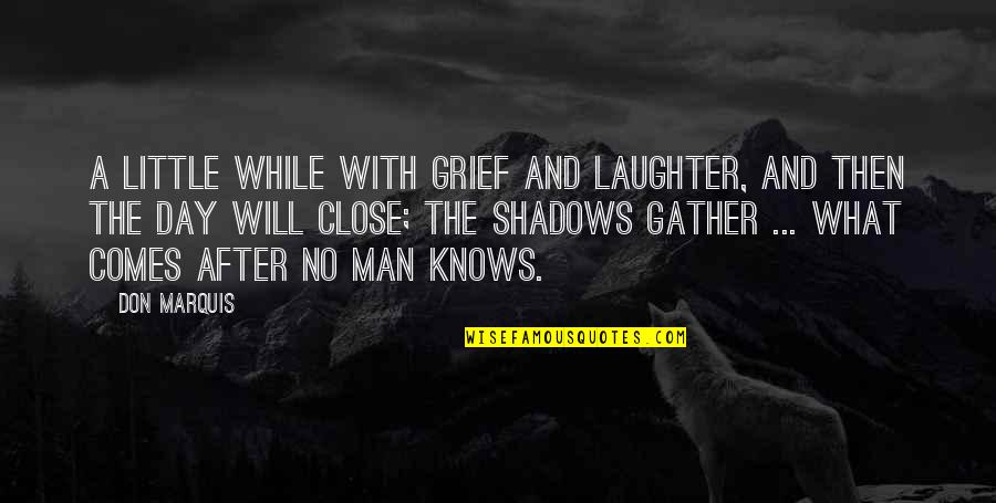 After The Death Quotes By Don Marquis: A little while with grief and laughter, And