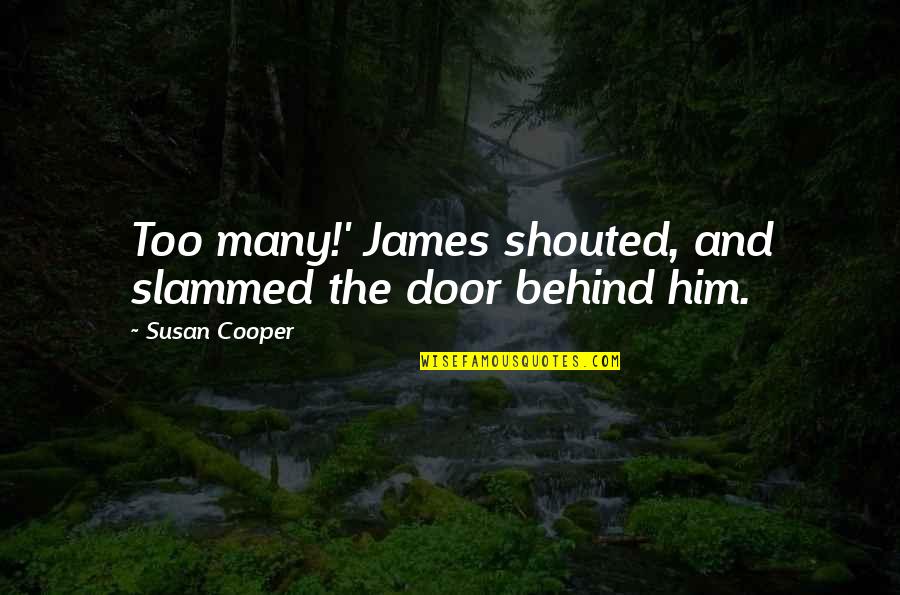 After The Race Quotes By Susan Cooper: Too many!' James shouted, and slammed the door