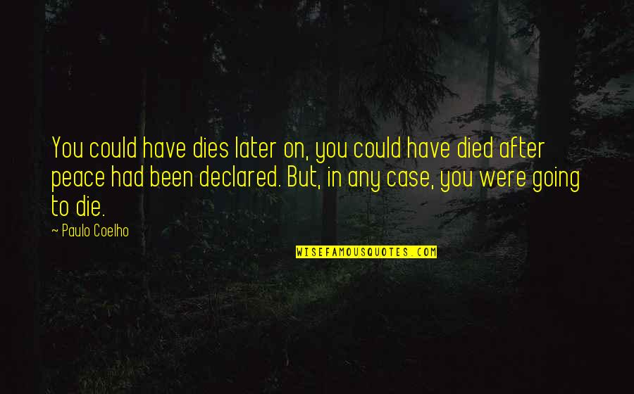 After You Die Quotes By Paulo Coelho: You could have dies later on, you could