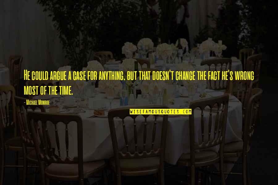 Afterlife's Quotes By Michael Monroe: He could argue a case for anything, but