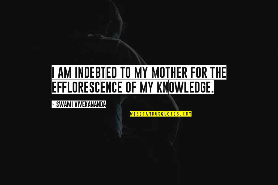 Aftermath Tv Quotes By Swami Vivekananda: I am indebted to my mother for the Aftermath Tv Quotes By Swami Vivekananda: I am indebted to my mother for the
