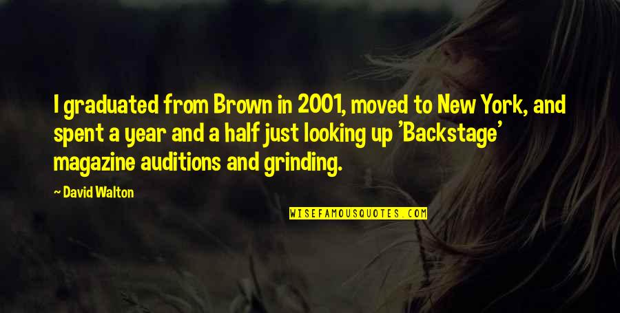 Afternoon Jog Quotes By David Walton: I graduated from Brown in 2001, moved to Afternoon Jog Quotes By David Walton: I graduated from Brown in 2001, moved to