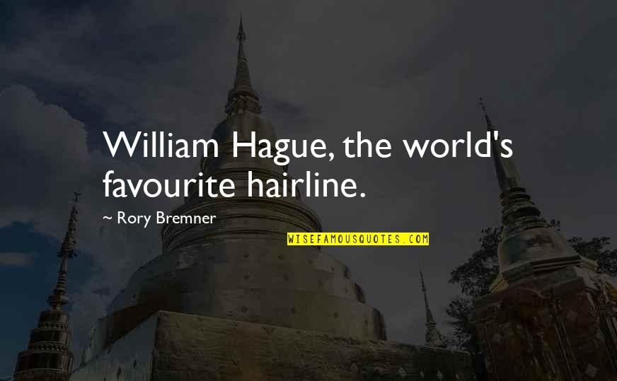 Against Obese Quotes By Rory Bremner: William Hague, the world's favourite hairline.