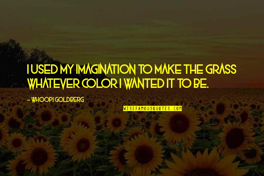 Against Racial Profiling Quotes By Whoopi Goldberg: I used my imagination to make the grass