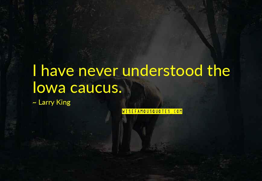 Agaray Ulusoy Quotes By Larry King: I have never understood the Iowa caucus.