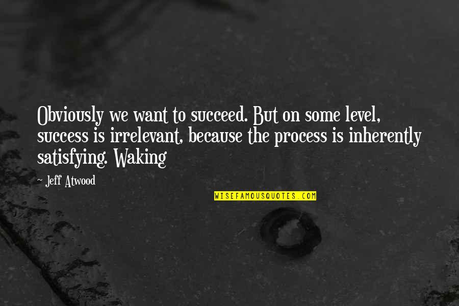 Agarrarse En Quotes By Jeff Atwood: Obviously we want to succeed. But on some