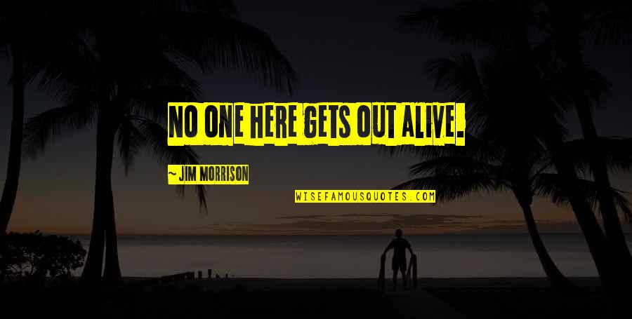 Agas Quotes By Jim Morrison: No one here gets out alive.