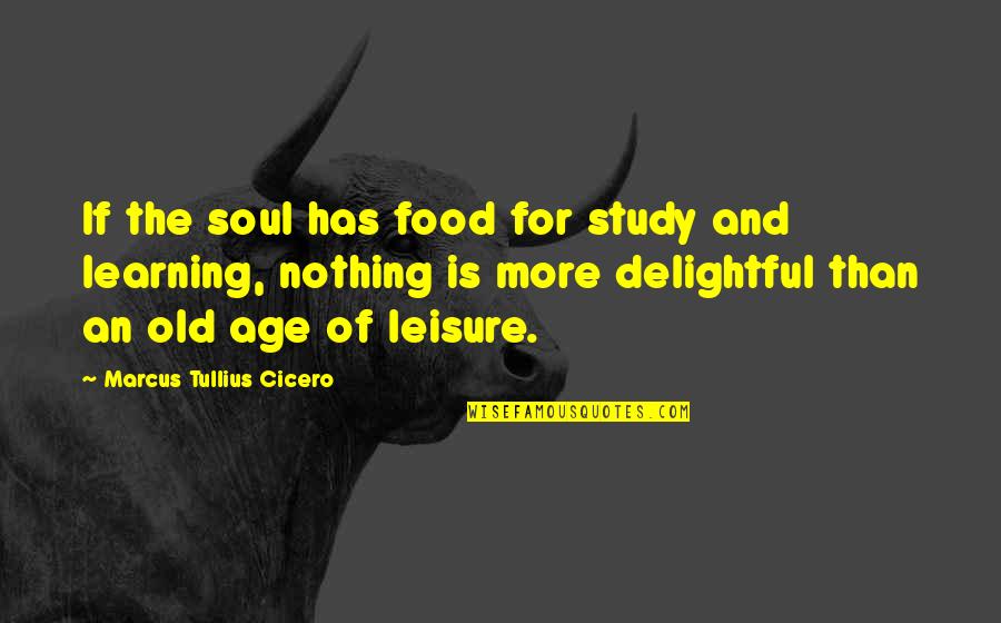 Age And Quotes By Marcus Tullius Cicero: If the soul has food for study and