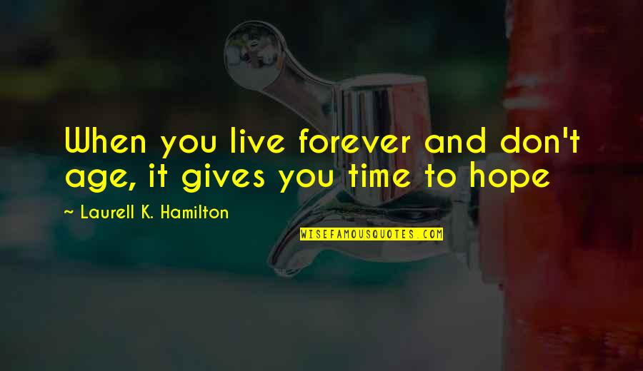 Age And Time Quotes By Laurell K. Hamilton: When you live forever and don't age, it