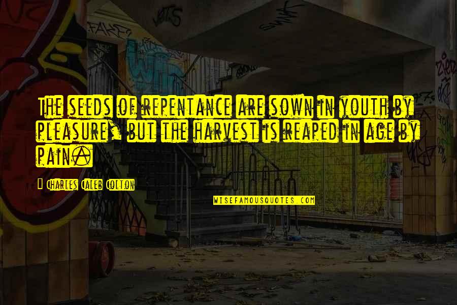 Age Of Youth Quotes By Charles Caleb Colton: The seeds of repentance are sown in youth