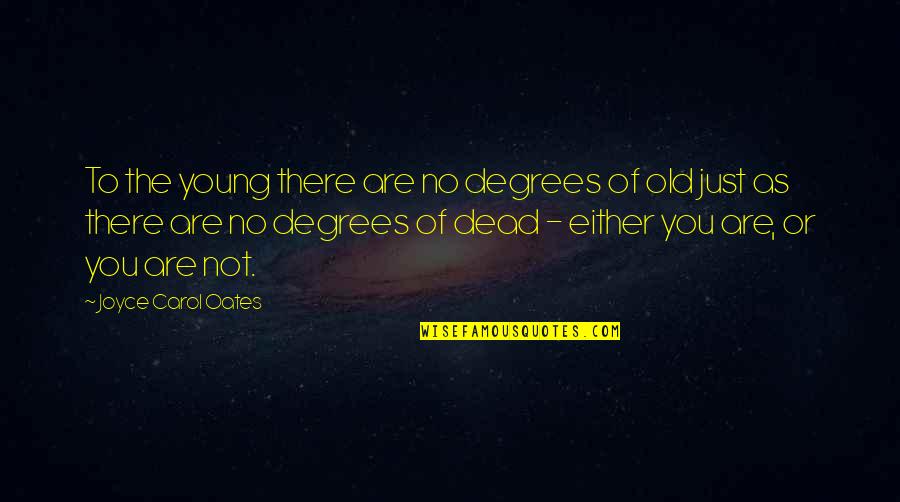 Age Of Youth Quotes By Joyce Carol Oates: To the young there are no degrees of