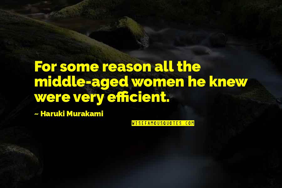 Aged Quotes By Haruki Murakami: For some reason all the middle-aged women he