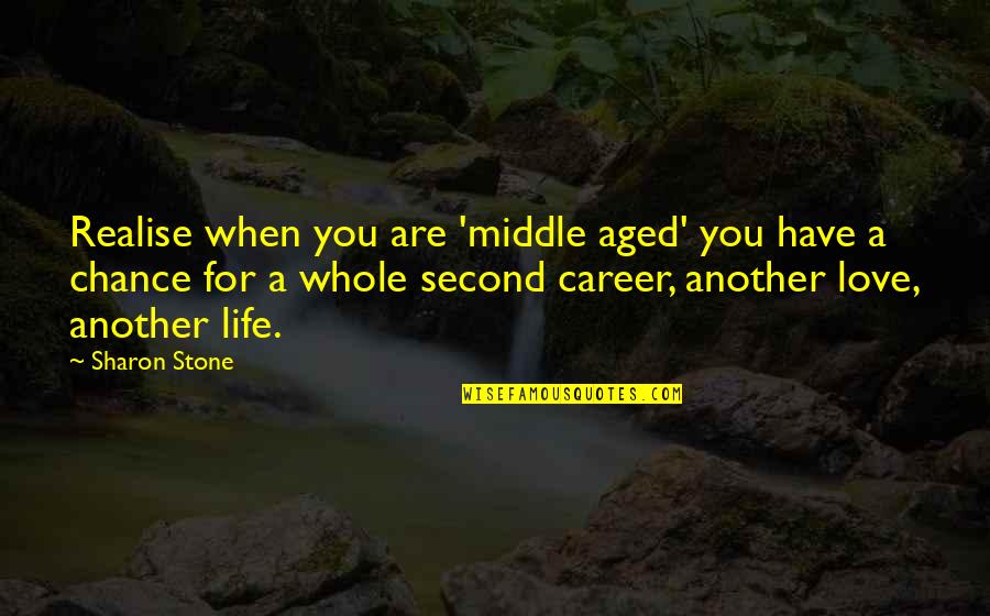 Aged Quotes By Sharon Stone: Realise when you are 'middle aged' you have