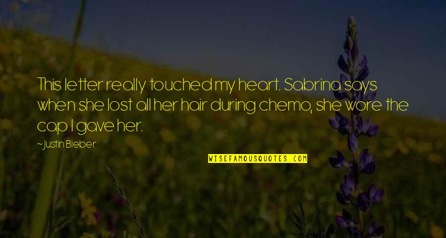 Ageha Hitachiin Quotes By Justin Bieber: This letter really touched my heart. Sabrina says Ageha Hitachiin Quotes By Justin Bieber: This letter really touched my heart. Sabrina says