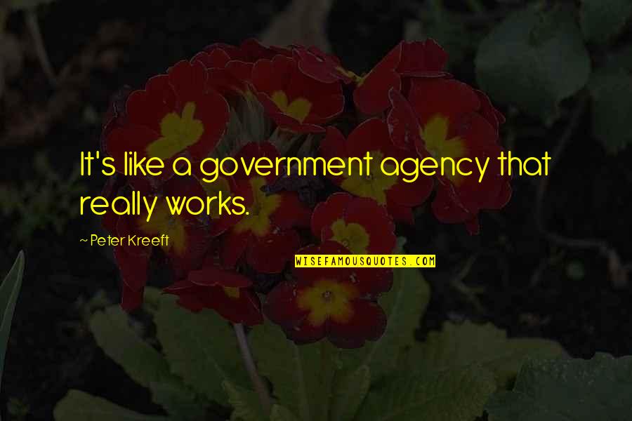 Agency's Quotes By Peter Kreeft: It's like a government agency that really works.