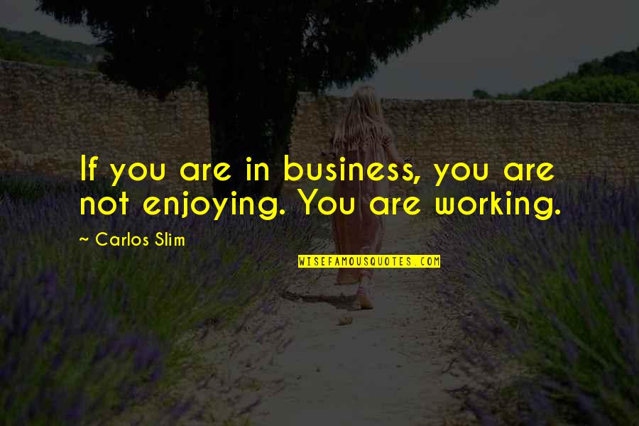 Agentes De Socializacion Quotes By Carlos Slim: If you are in business, you are not
