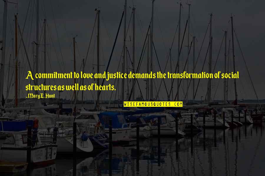 Agential Materialism Quotes By Mary E. Hunt: A commitment to love and justice demands the