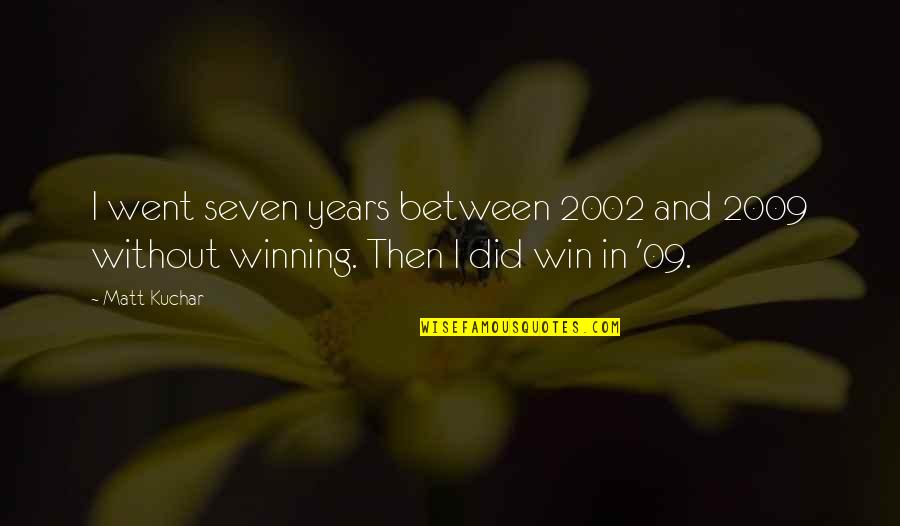 Aggelos Dionisiou Quotes By Matt Kuchar: I went seven years between 2002 and 2009