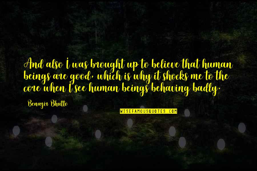 Aggravation Quotes And Quotes By Benazir Bhutto: And also I was brought up to believe Aggravation Quotes And Quotes By Benazir Bhutto: And also I was brought up to believe