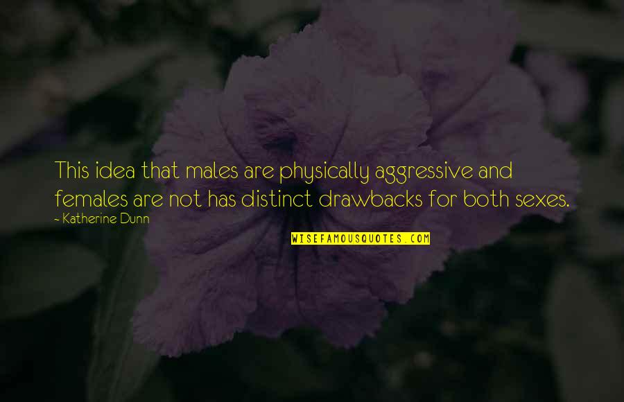 Aggressive Quotes By Katherine Dunn: This idea that males are physically aggressive and Aggressive Quotes By Katherine Dunn: This idea that males are physically aggressive and