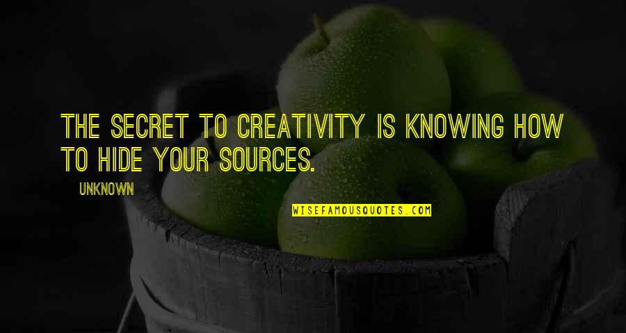 Agile Fail Fast Quote Quotes By Unknown: The secret to creativity is knowing how to