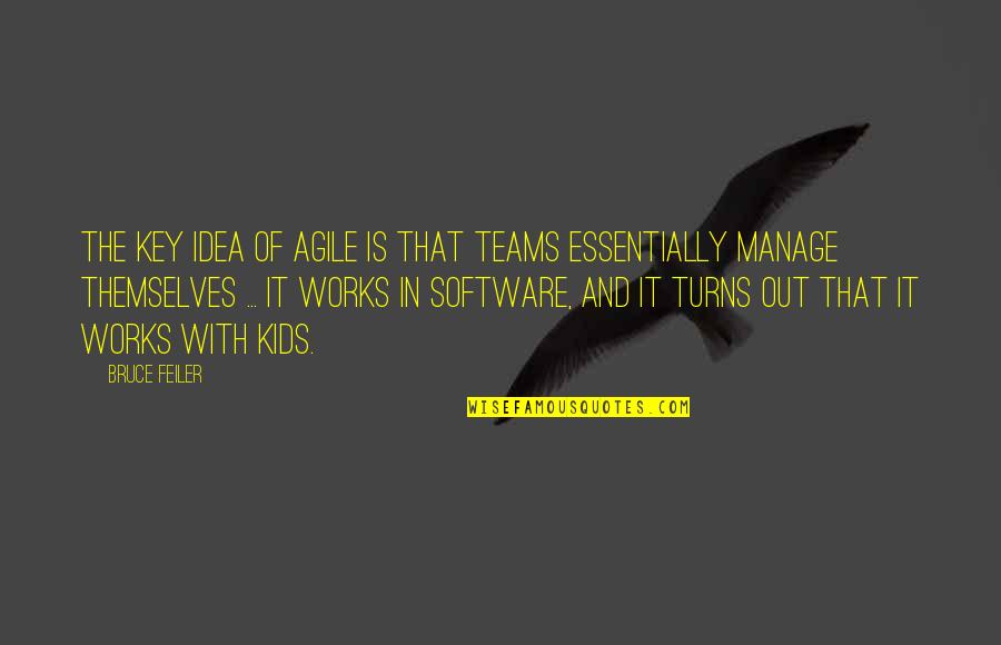 Agile Team Quotes By Bruce Feiler: The key idea of agile is that teams