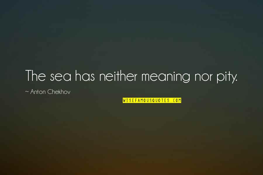 Aglayan Y Z Quotes By Anton Chekhov: The sea has neither meaning nor pity.
